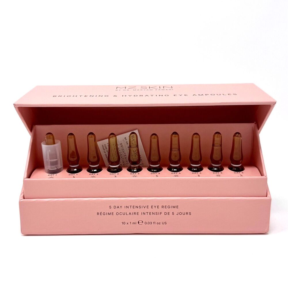 MZ SKIN Brightening & Hydrating Eye Ampoules 10 x 0.03 oz / 1 ml NIB